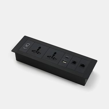 hidden power-ON WHITE-wire box socket- 3