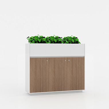 Wood grain color planter cabinet-3