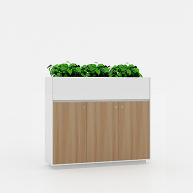 Wood grain color planter cabinet-2