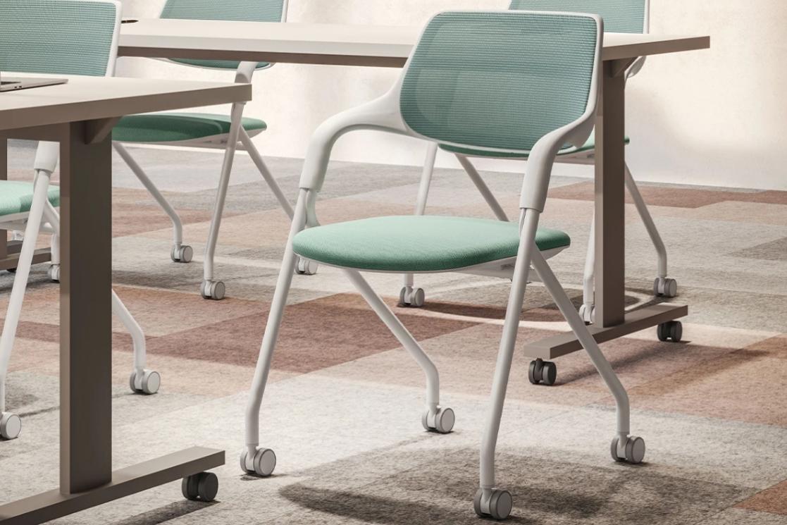 learning chair-vela，green and white tranning chair