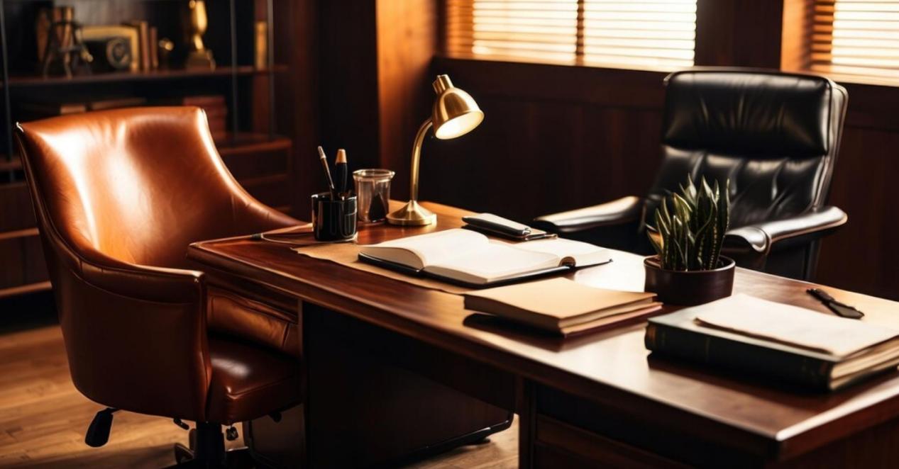 elegant-office-interior-with-leather-chair