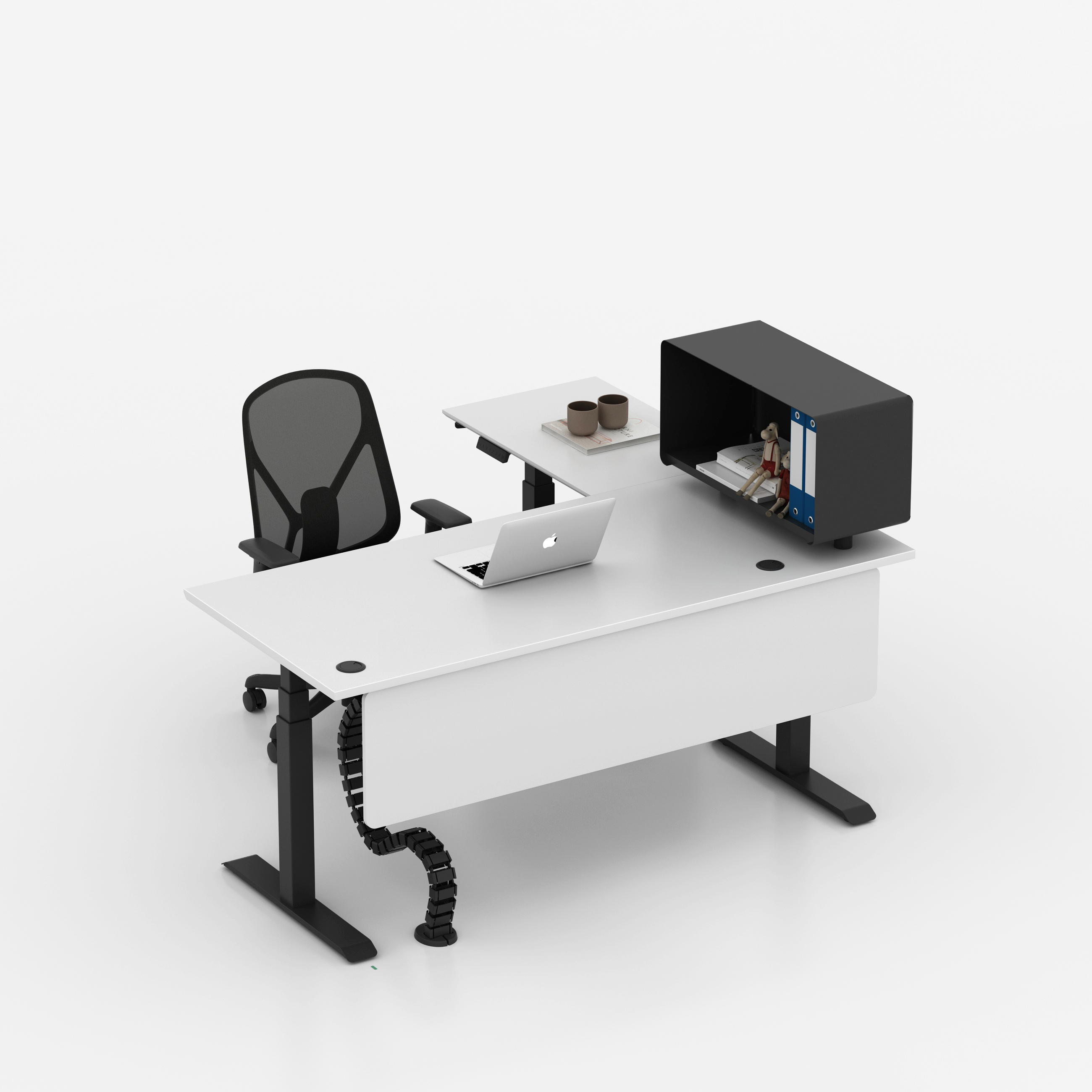 L-Shaped Adjustable Desk