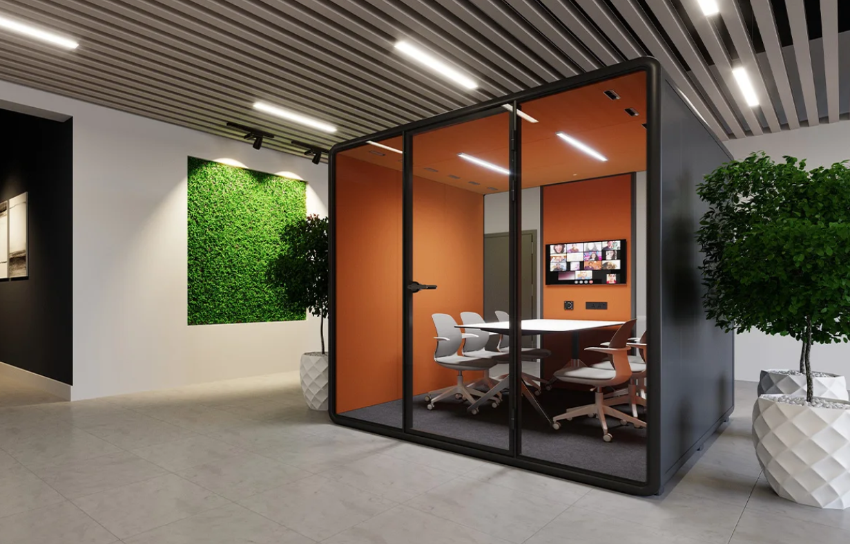 Orange-office-pod-xl-size-from-mwworkstation