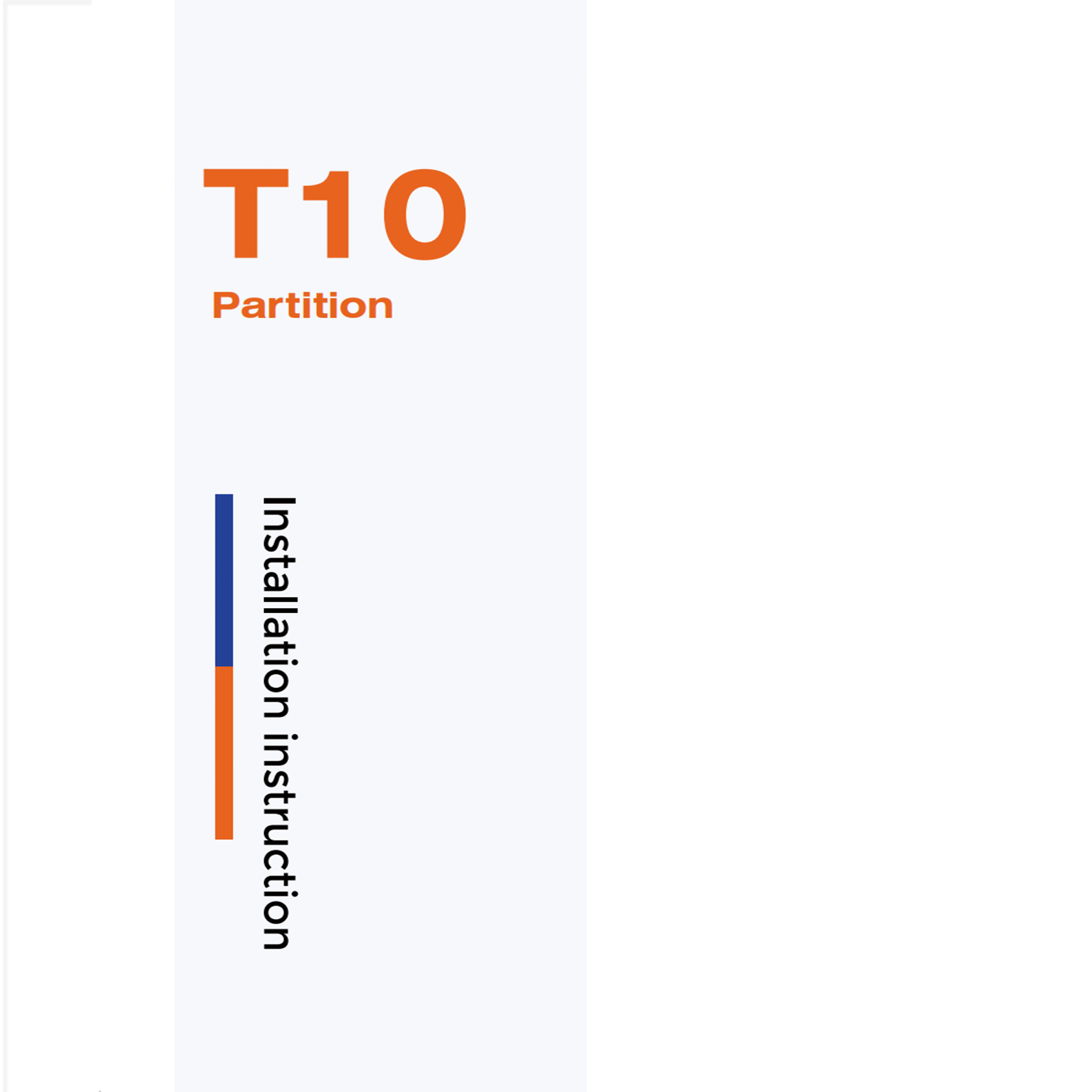 T10 partition installation instructions